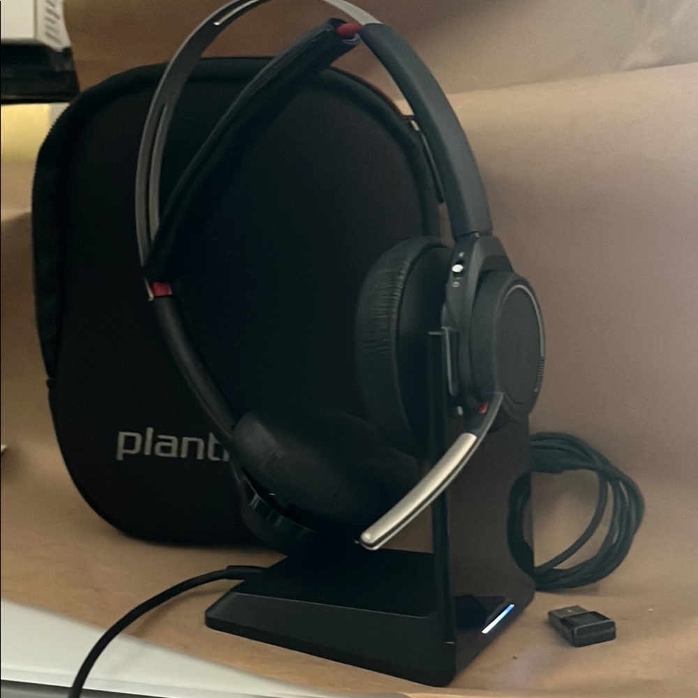 Platronics Black and Silver On-Ear Headphones with Adjustable Headband